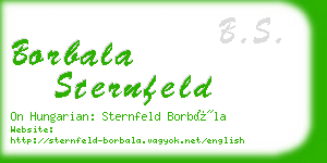 borbala sternfeld business card